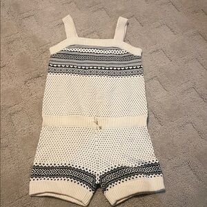 GAP Cream and Black Knit Sweater romper